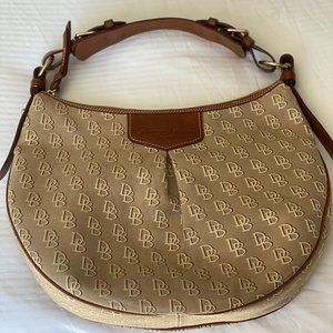 Dooney & Burke Signature Fabric Hobo Bag